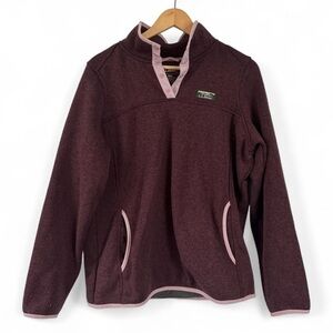 L.L. Bean | SZ LARGE Women's Plum Fleece Pullover